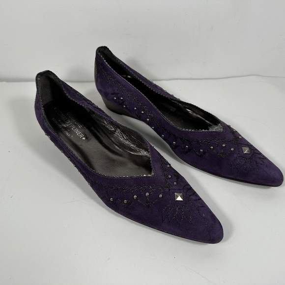 Donald J. Pliner Starr Slip On Purple Suede Pump Women’s Size 10 M - Picture 5 of 14